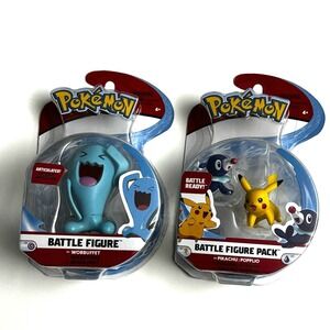 Pokémon Battle Figure Pikachu & Popplio& Wobbuffet NEW Lot